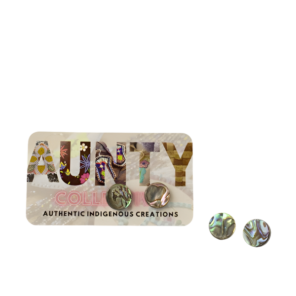 Aunty Collective Abalone Stud Earrings