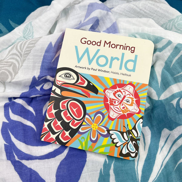 Children's Board Book "Good Morning World" by Paul Windsor or "Goodnight World" - Indigenous Box