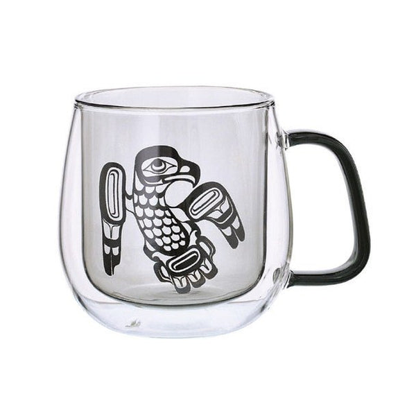 Coloured Double Wall Glass Mugs - Indigenous Box