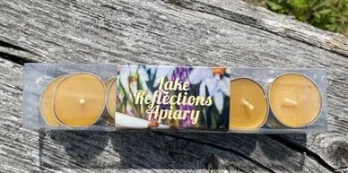 Lake Reflections Apiary Beeswax Tealight Candles - Indigenous Box