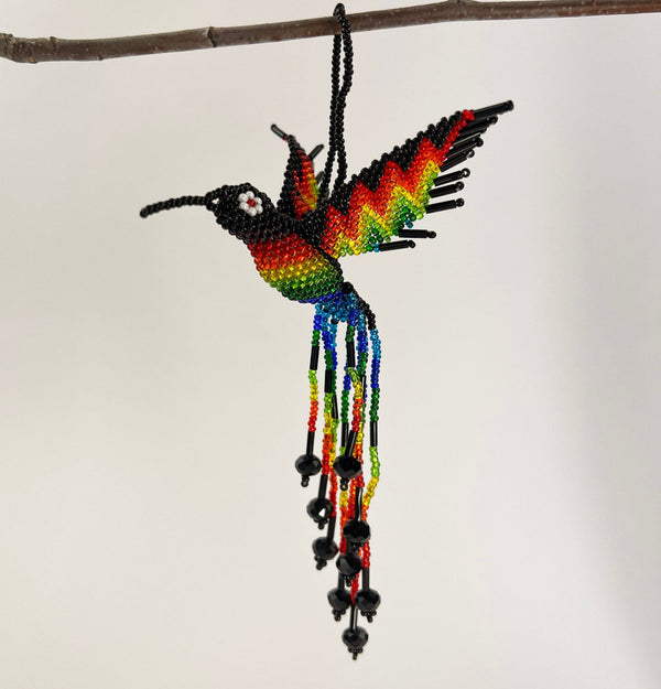 Wayne's Hummingbirds Beaded Art - Indigenous Box